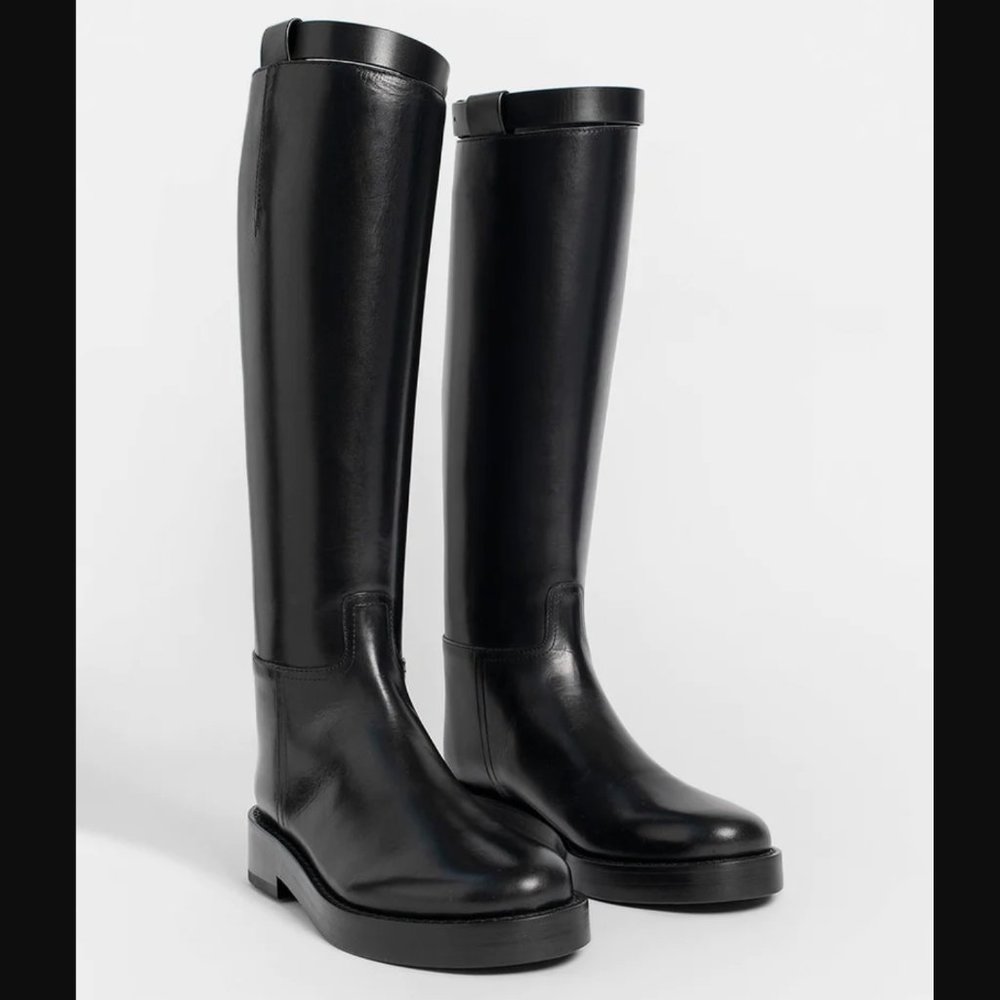 Ann Demeulemeester Leather Riding Boots- BRAND NEW 50% off original price